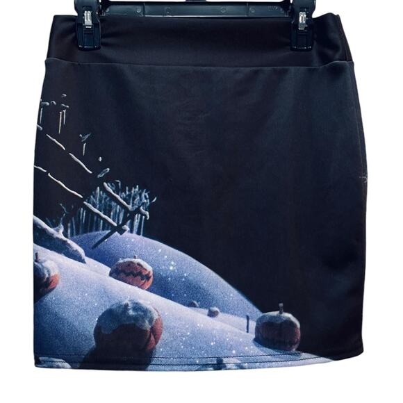 Hot Topic S small Nightmare Before Christmas Jack Sally Mini Skirt Halloween New - Picture 2 of 3